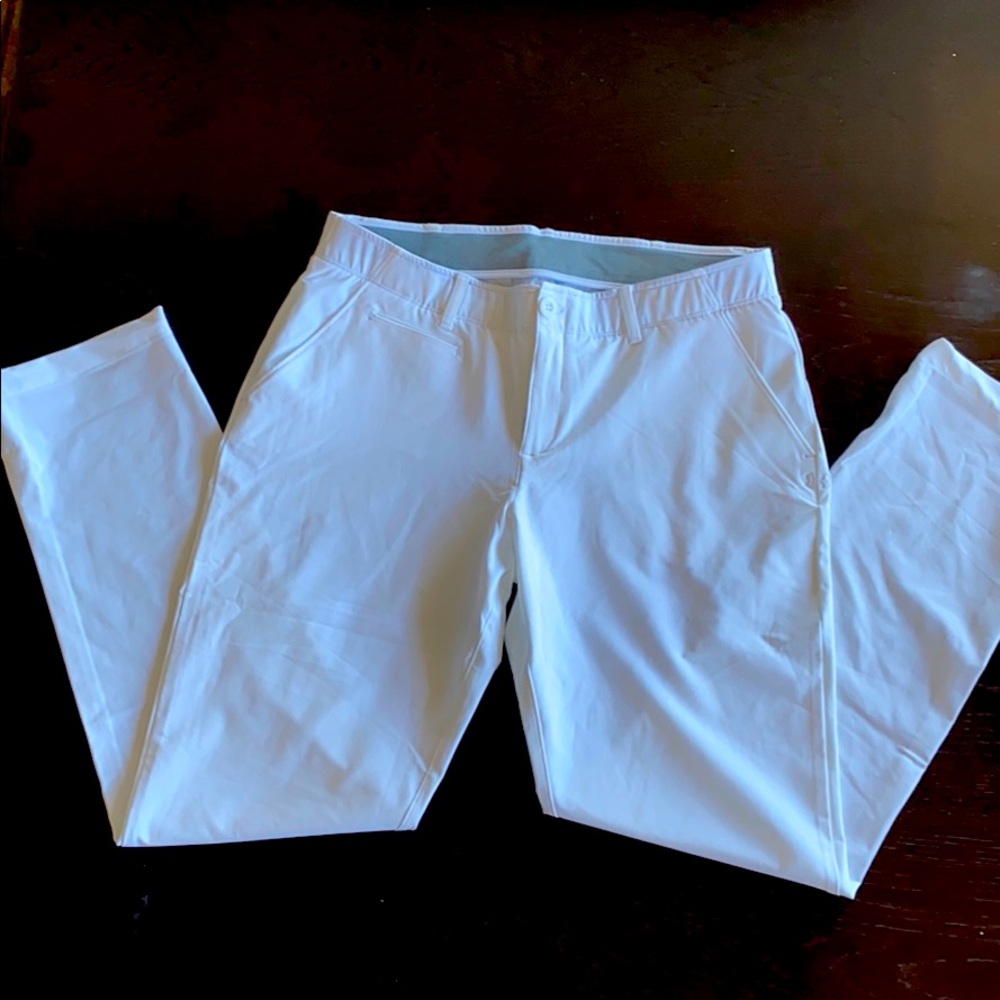 White Under Amour golf pants size 12 nwot